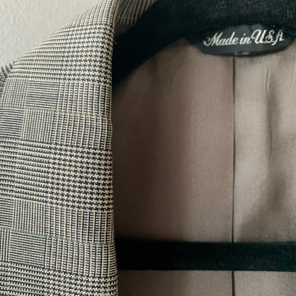 Vintage Levi's Exact Jacket‎ Men's Size 44L Blazer Checked Sport Coat 561M USA